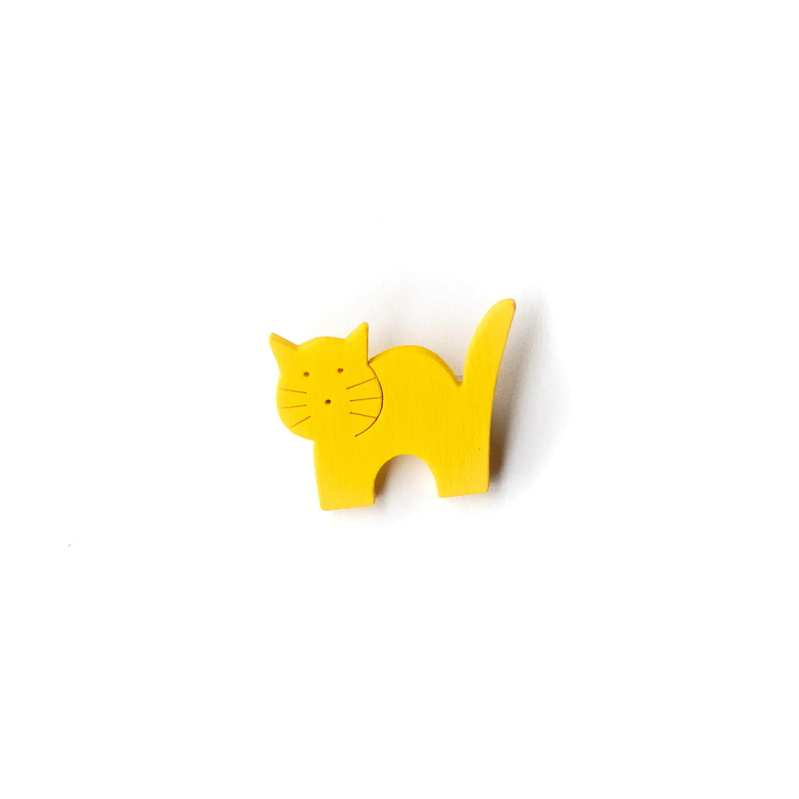 Button Katze gelb