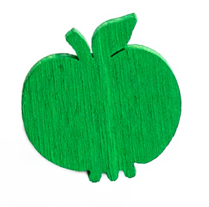 Button Apfel grün