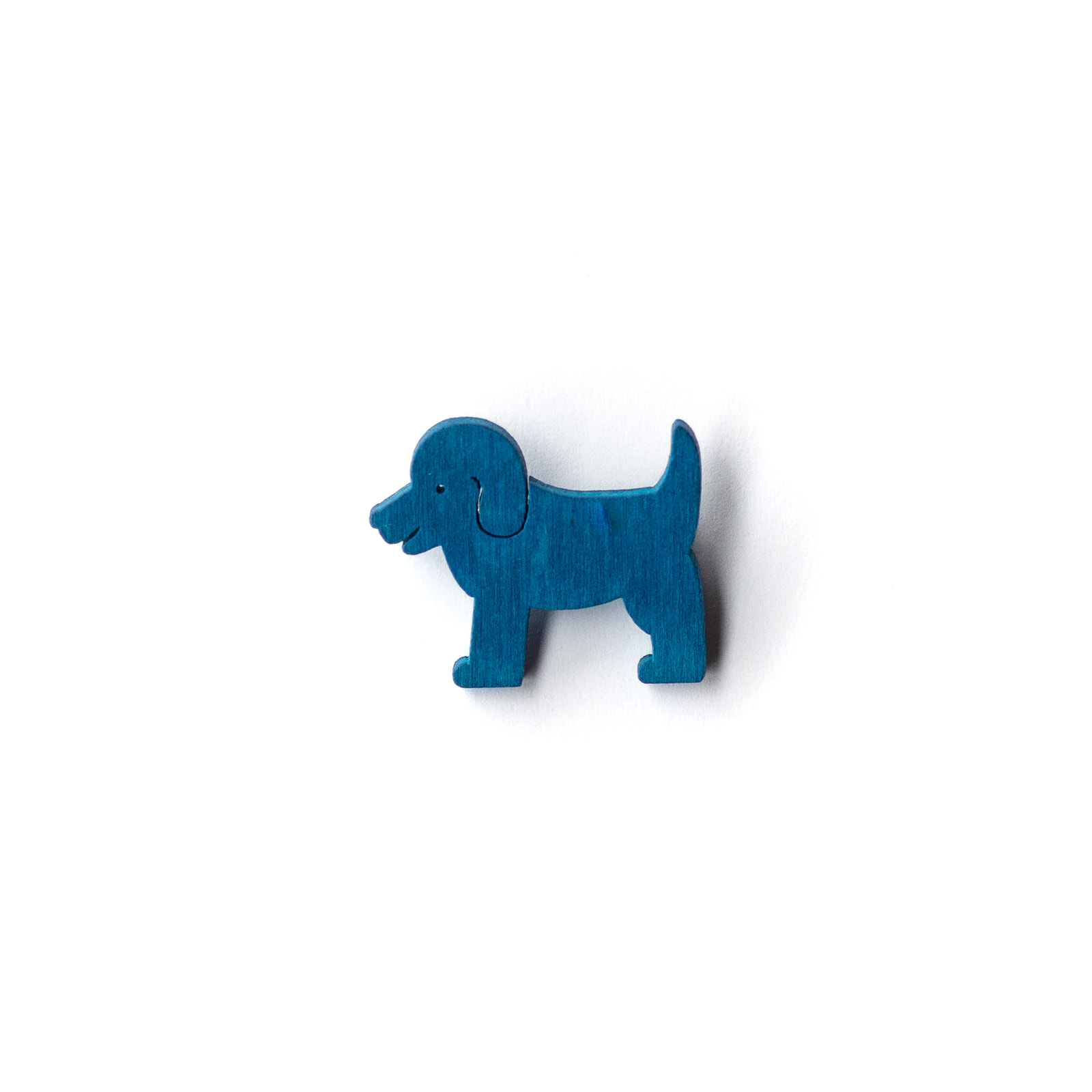 Button Hund blau