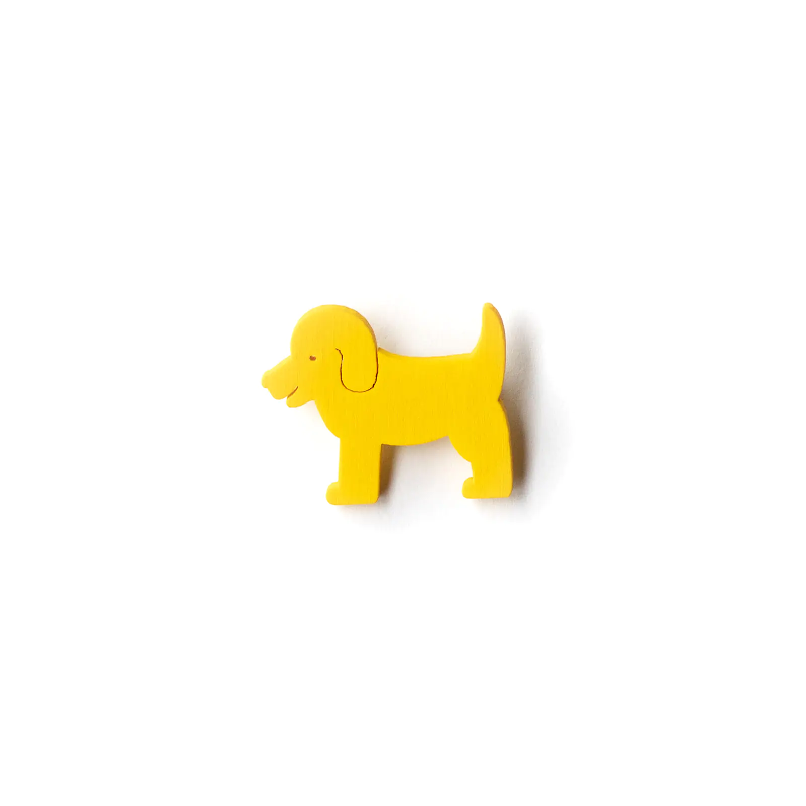 Button Hund gelb