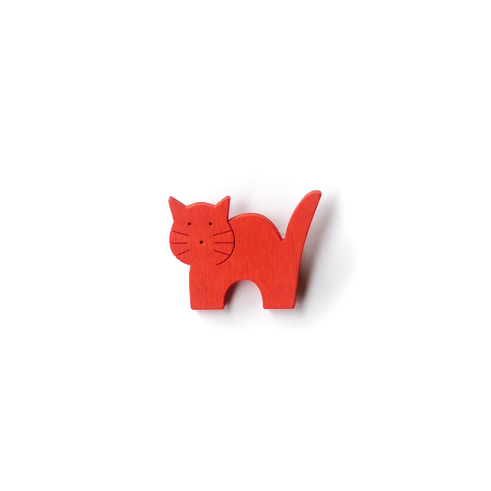 Button Katze rot
