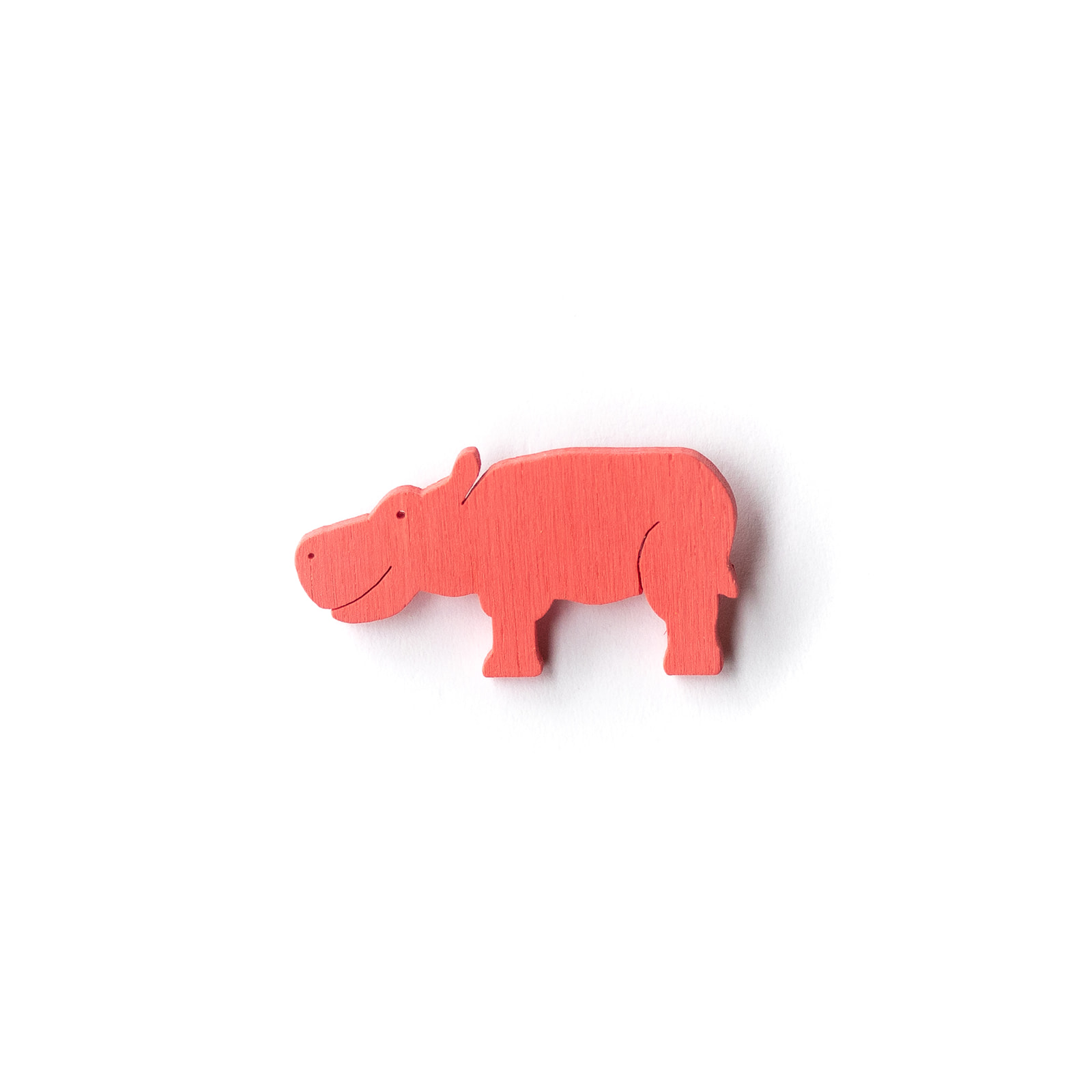 Button Nilpferd pink