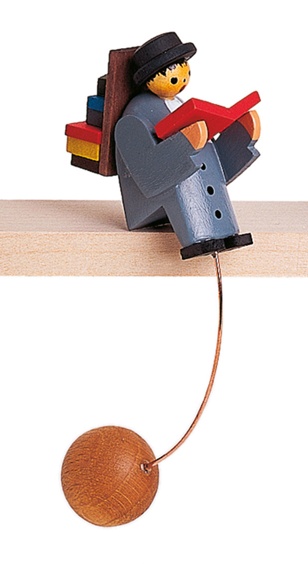 Buchleser klein in grau